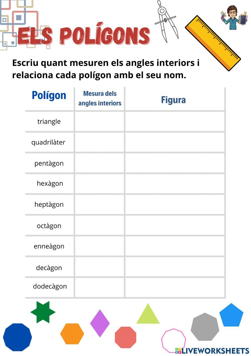 Polígons: angles interiors