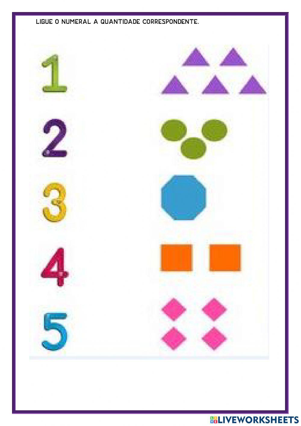 Ligue o número a sua quantidade