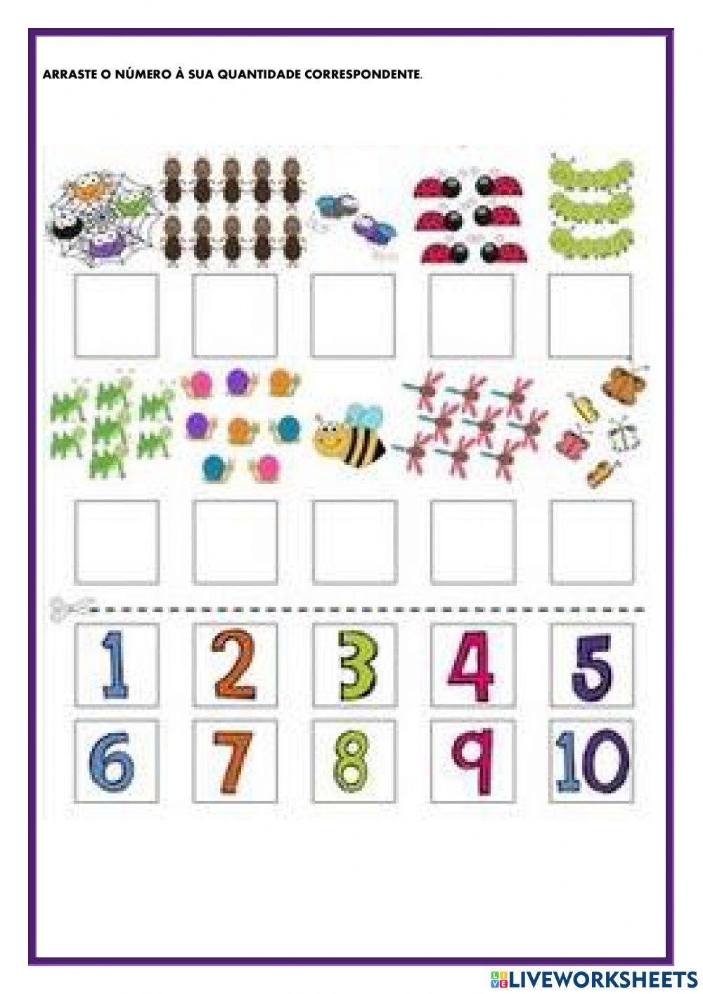 Ligue o número a sua quantidade