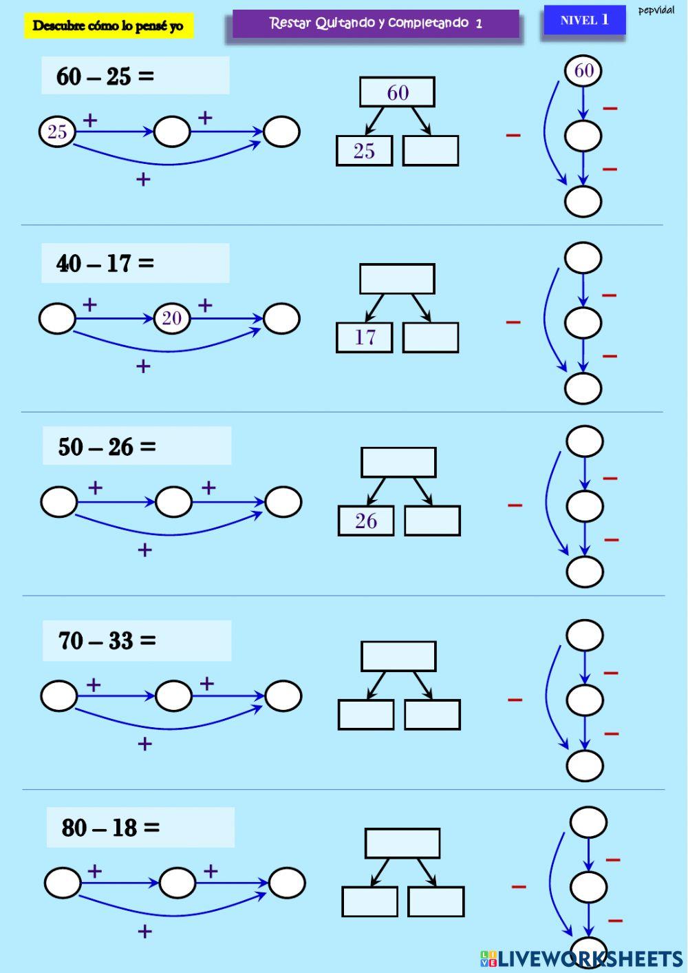 Restar quitando y completando  1(1)