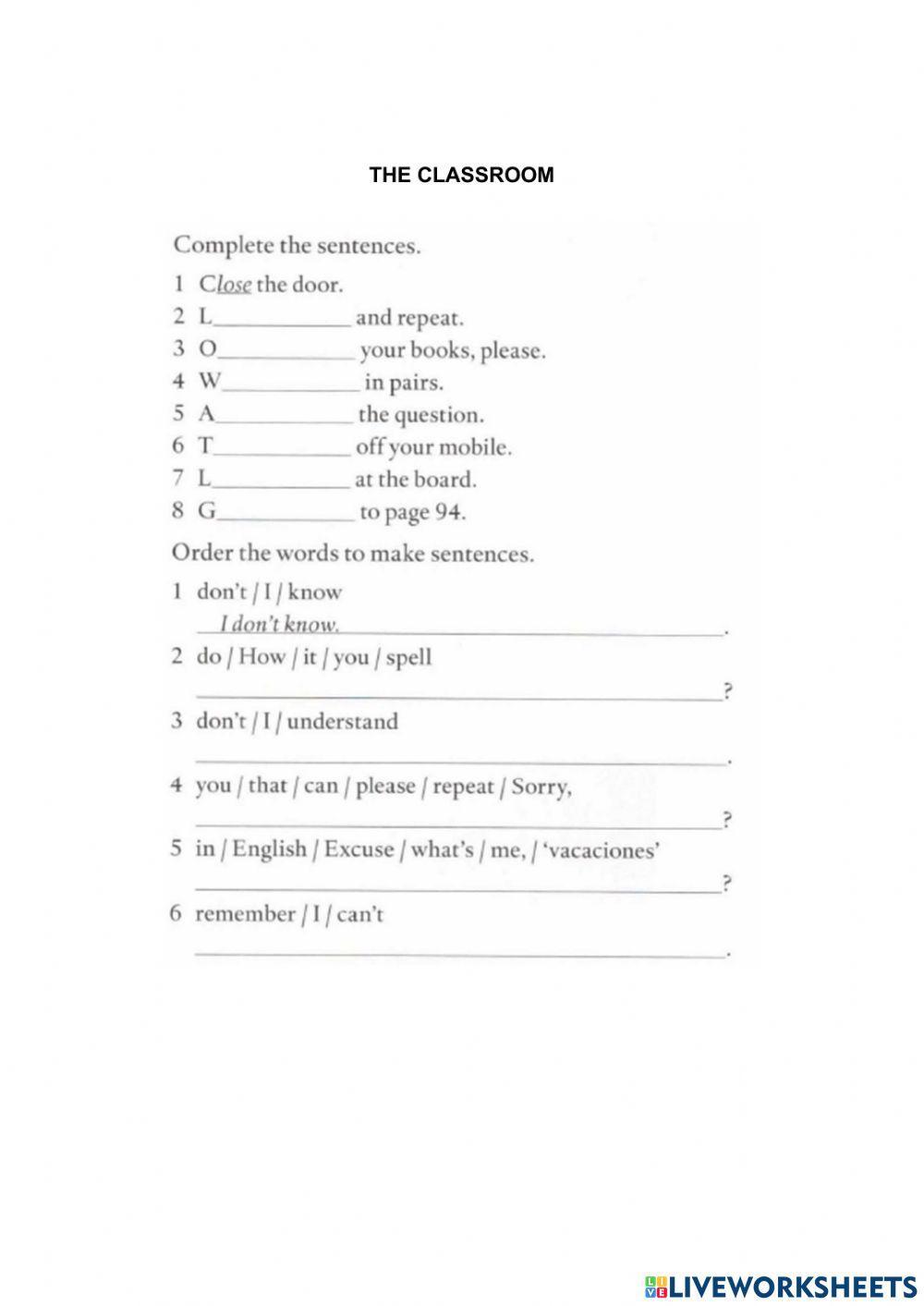 English File Elementary - File test - U1