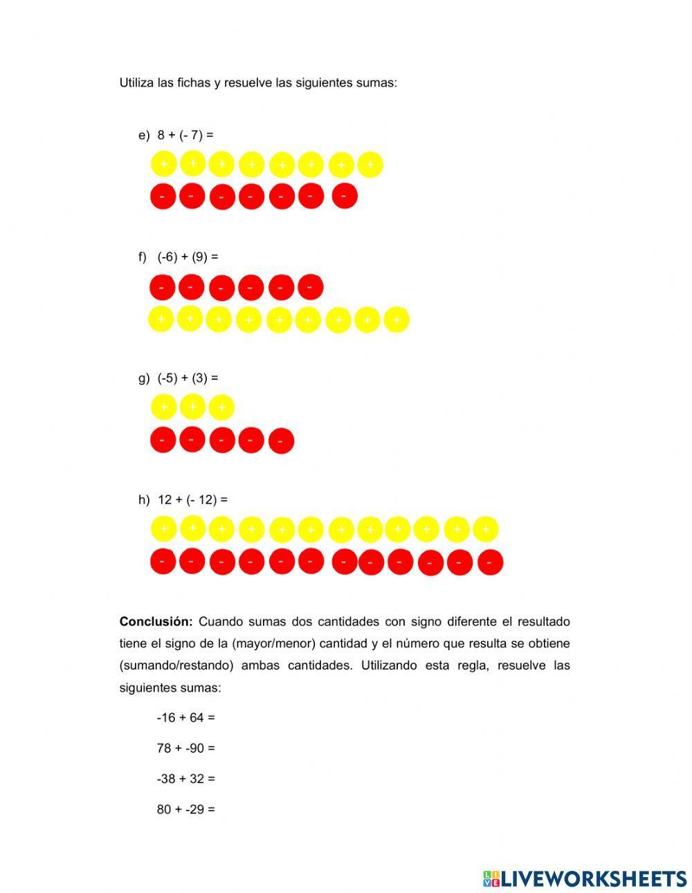 SUMA NUMEROS ENTEROS SUMA NUMEROS ENTEROS