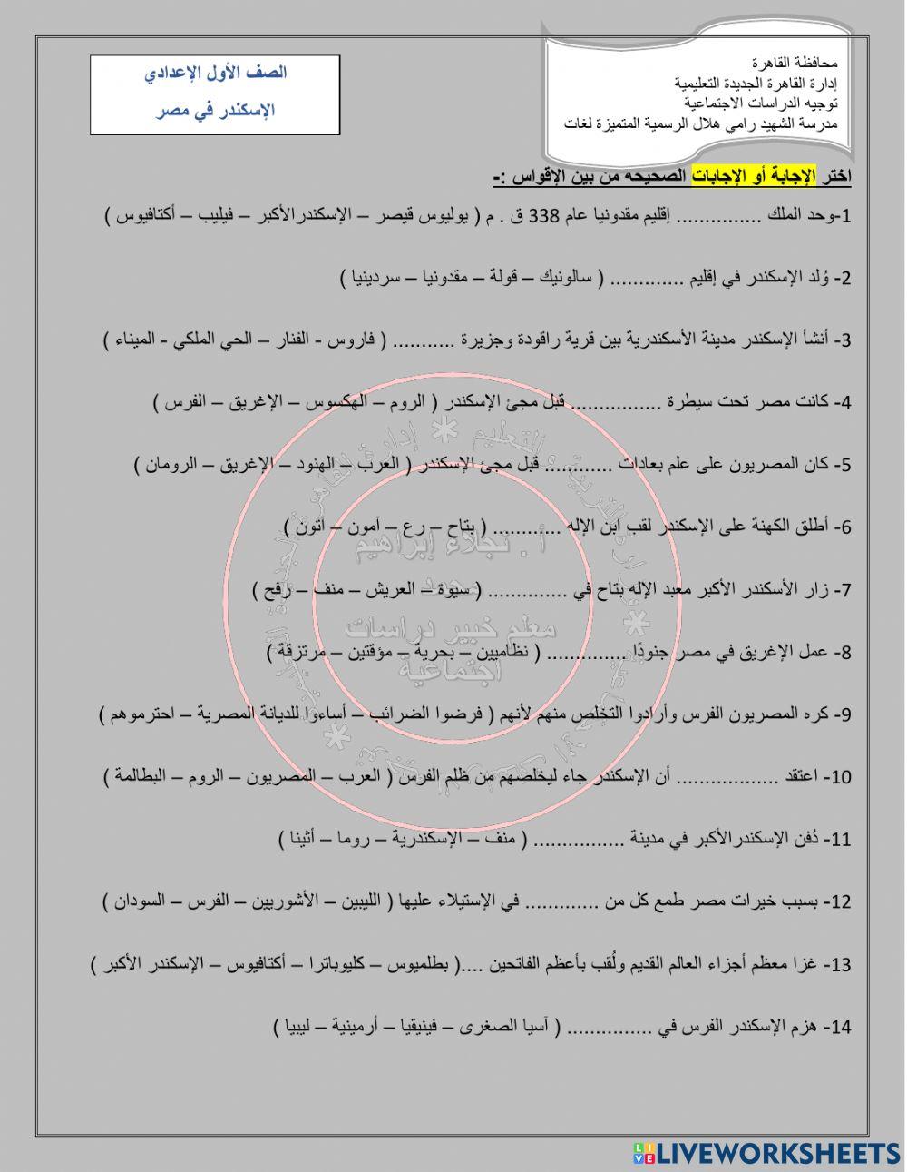 الإسكندر في مصر