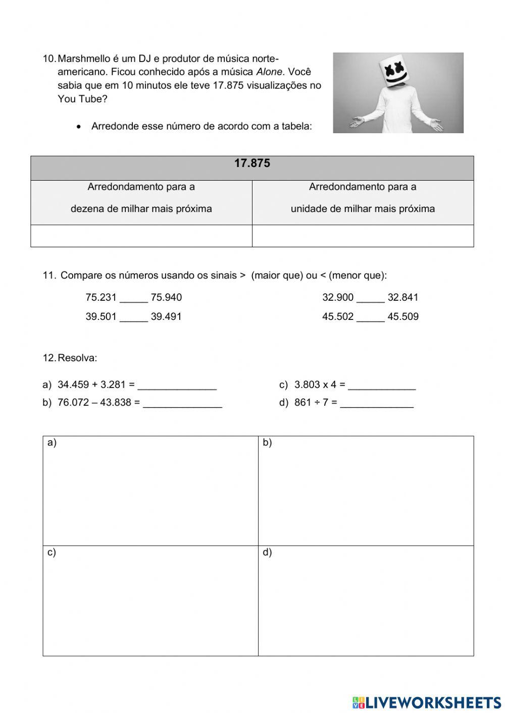 Revisão de matemática