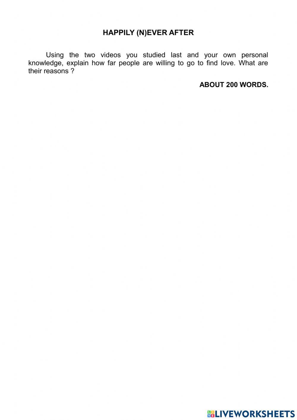 Happily - Essay about finding love