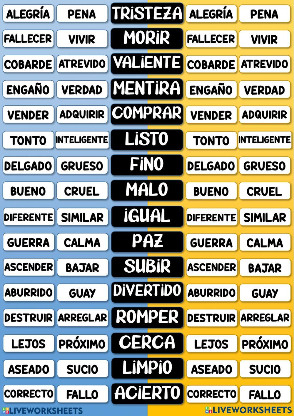 Conocemos los sinónomos