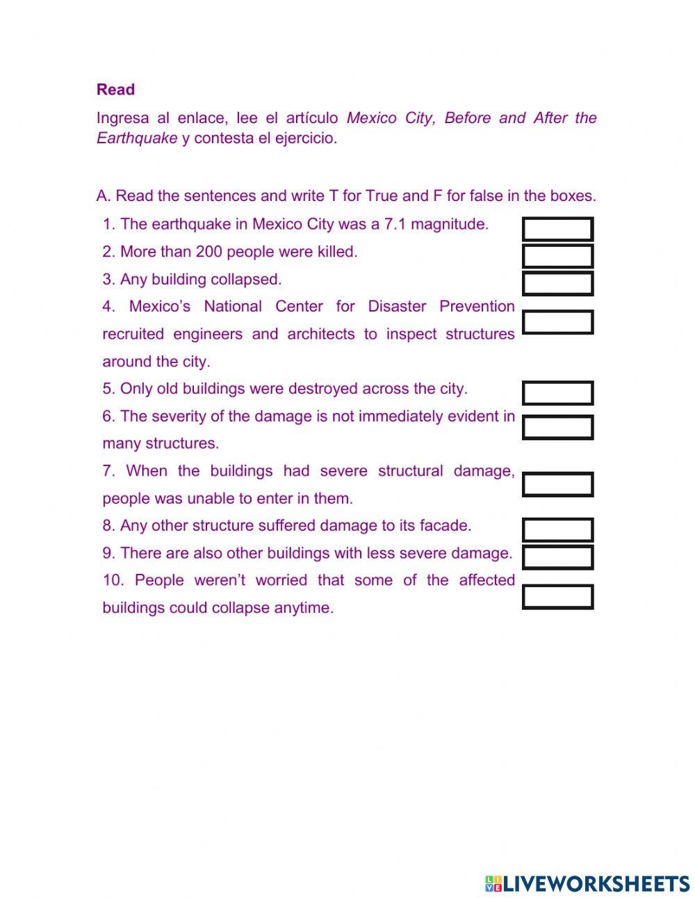 Mexico City, Before and After the Earthquake