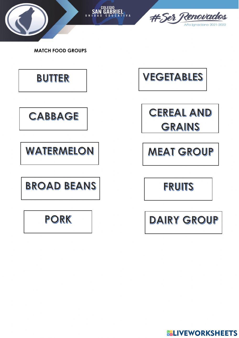 Dairy and protein group