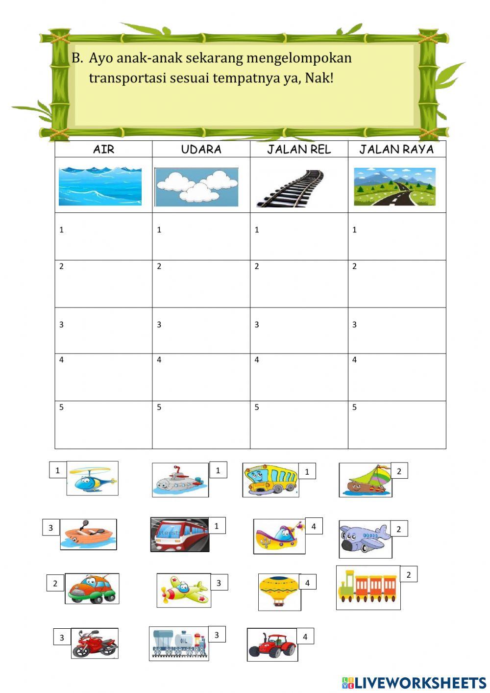 Tema alat transportasi darat