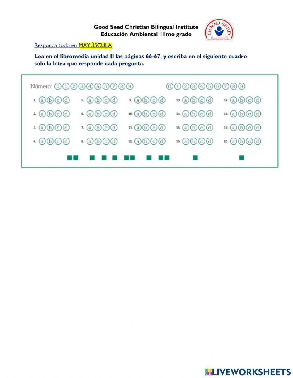 Evaluación sumativa p. 66-67