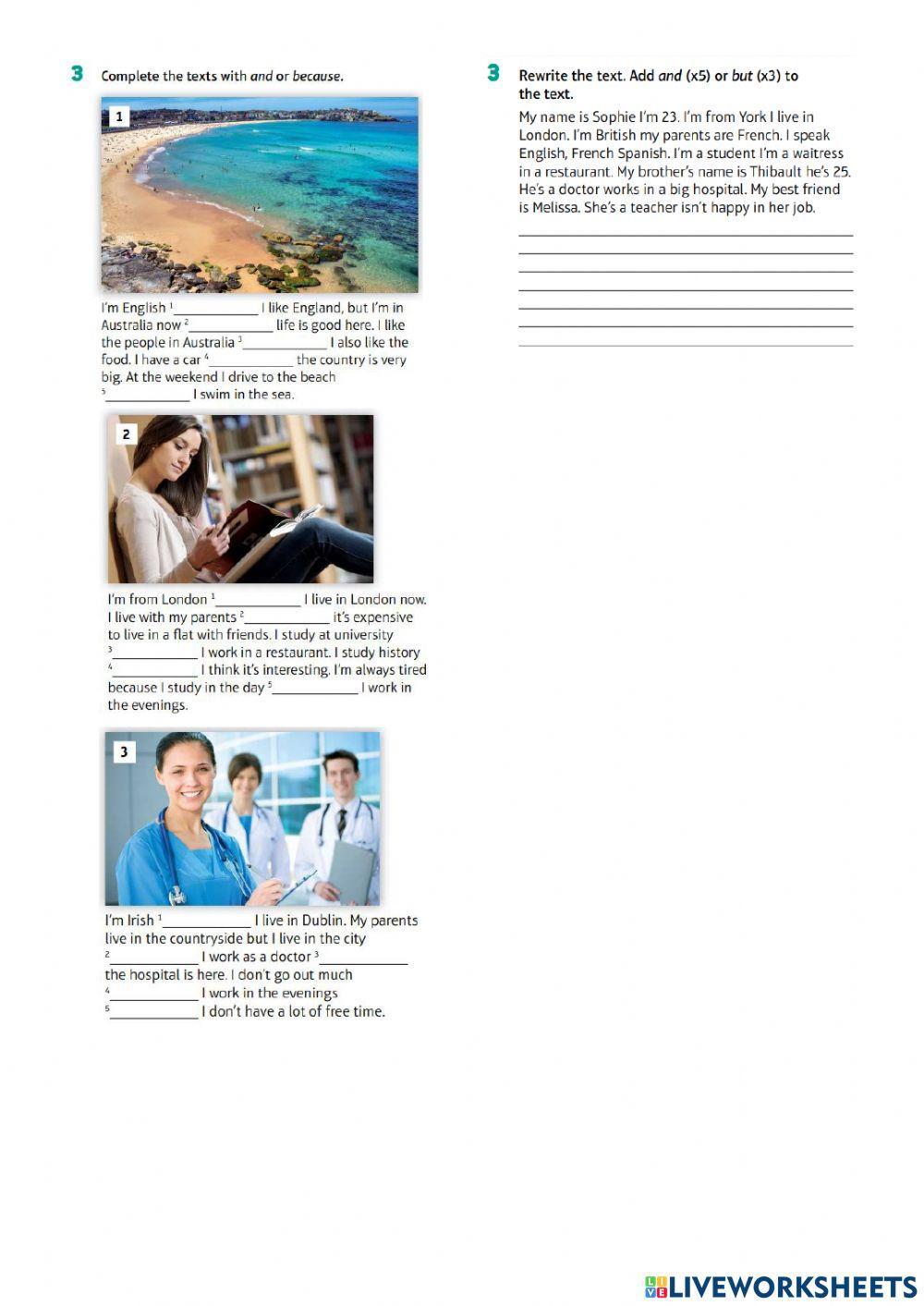 Linkers: and - but - because