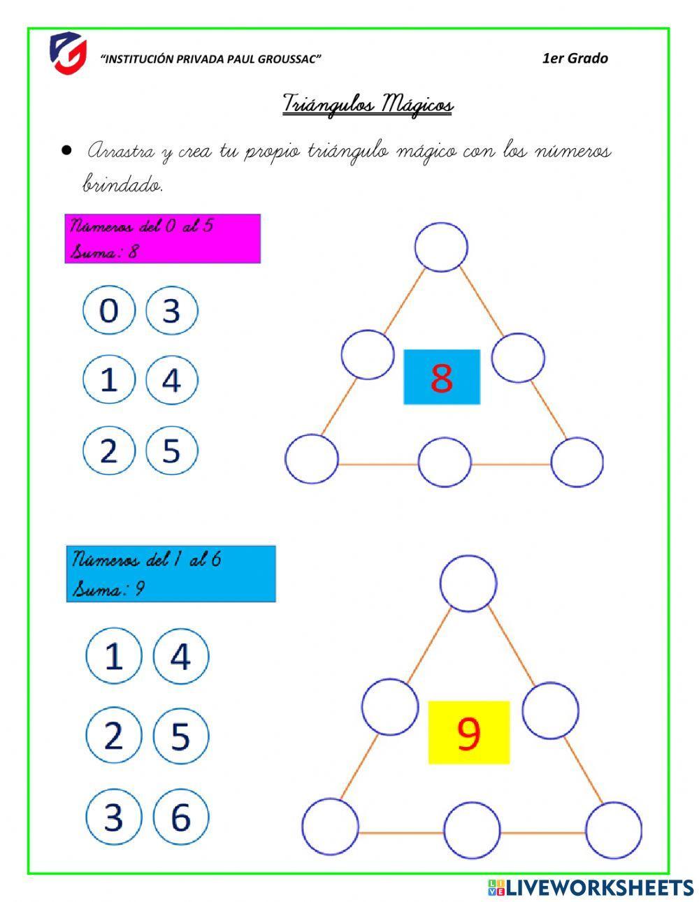 Crear triángulos mágicos