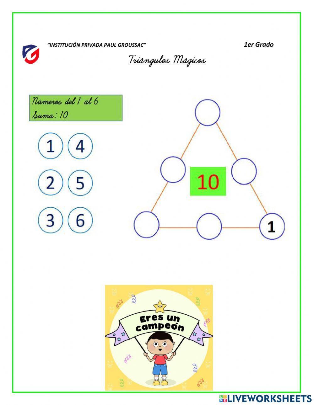 Crear triángulos mágicos