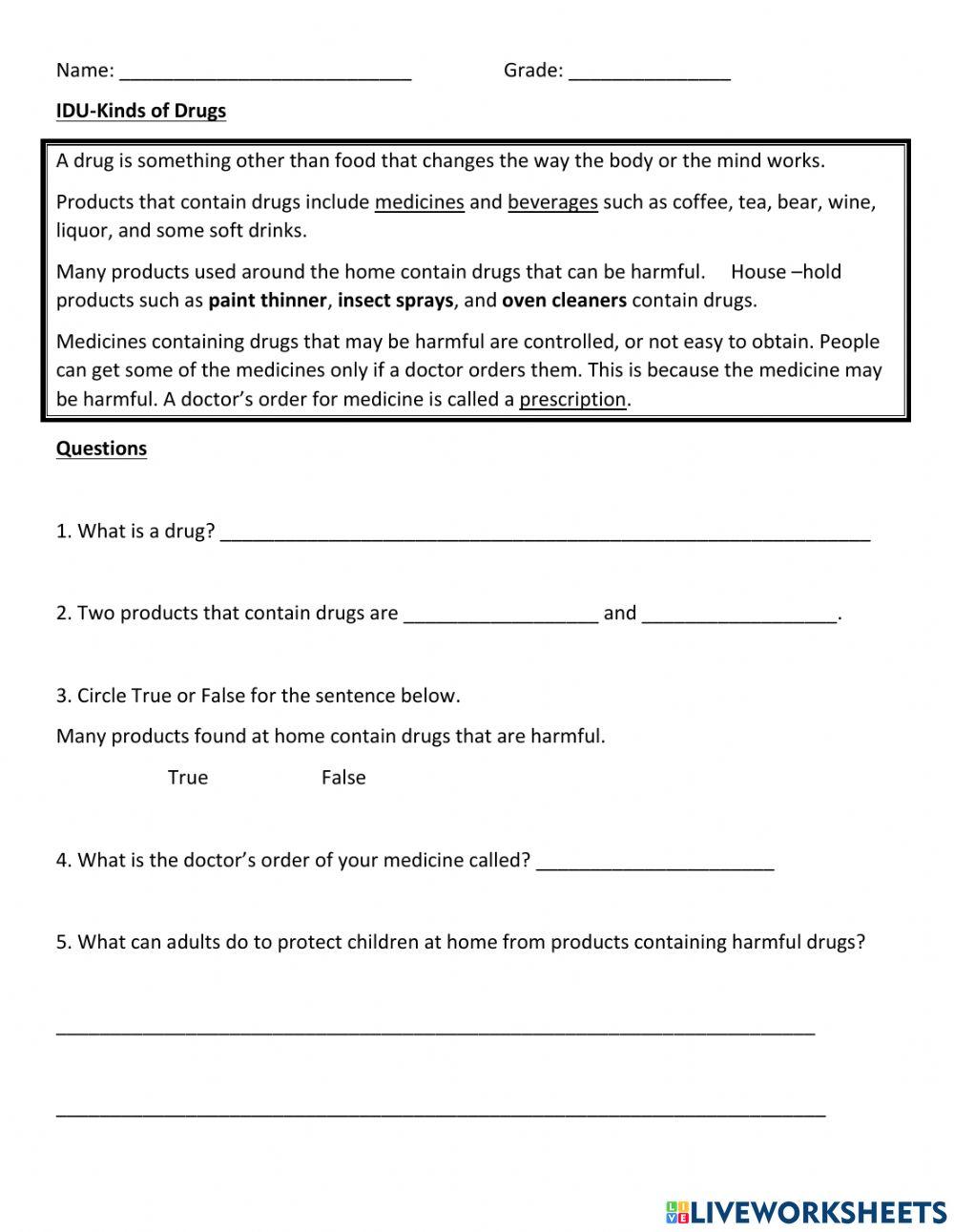 kinds-of-drugs-worksheet-live-worksheets