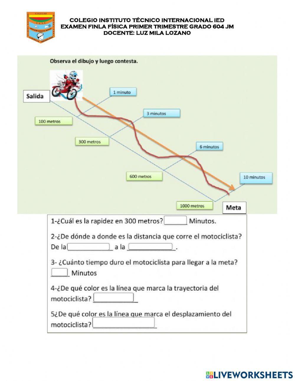 Examen final física sexto