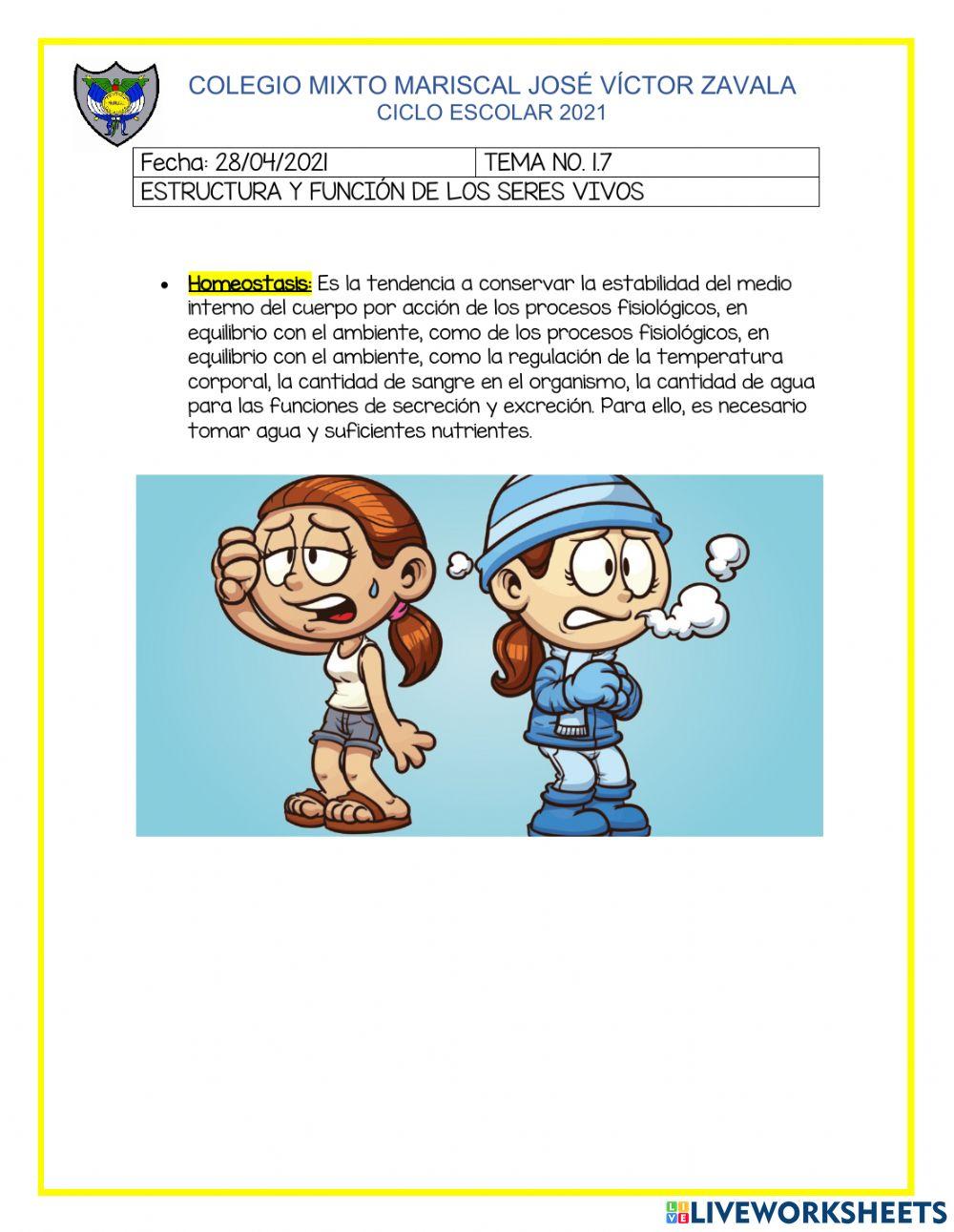 Homeostasis Worksheet Recognize Normal Parameters Homeostasi