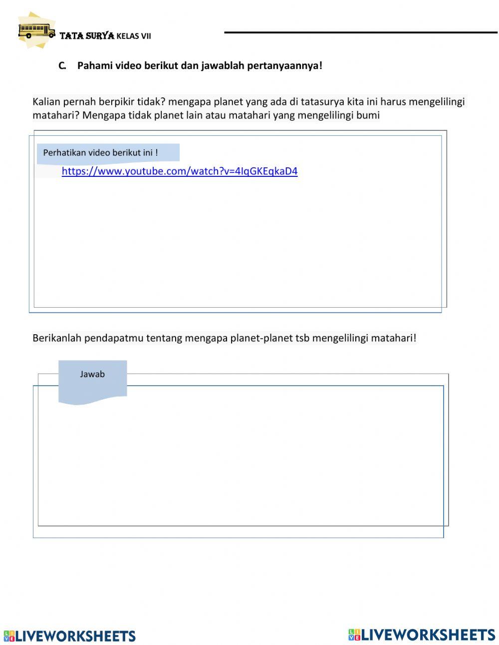 sistem tata surya kelas vii