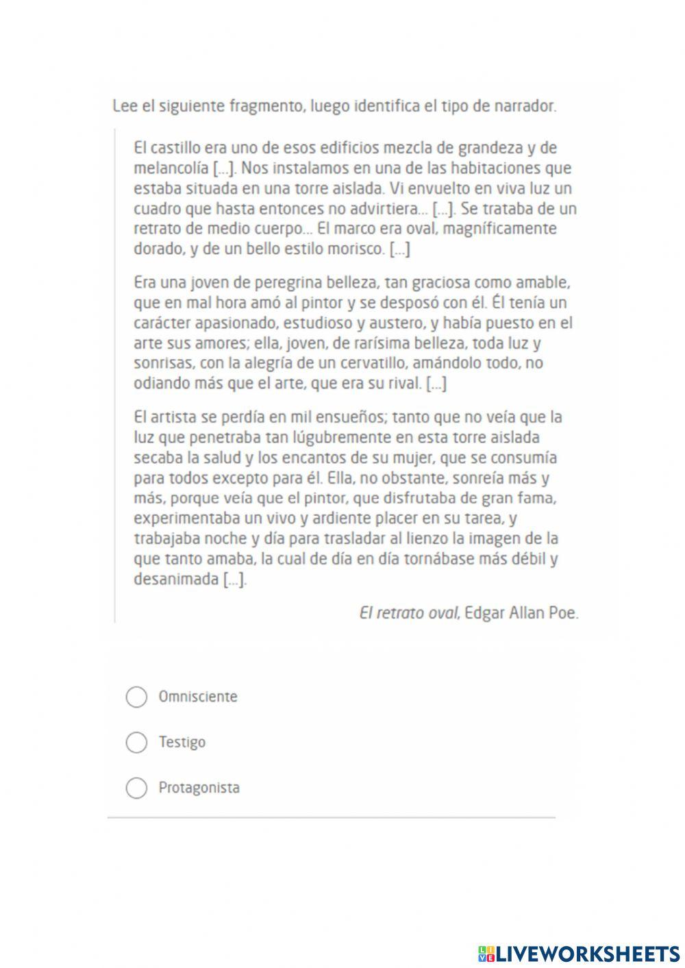 Evaluación abril lenguaje