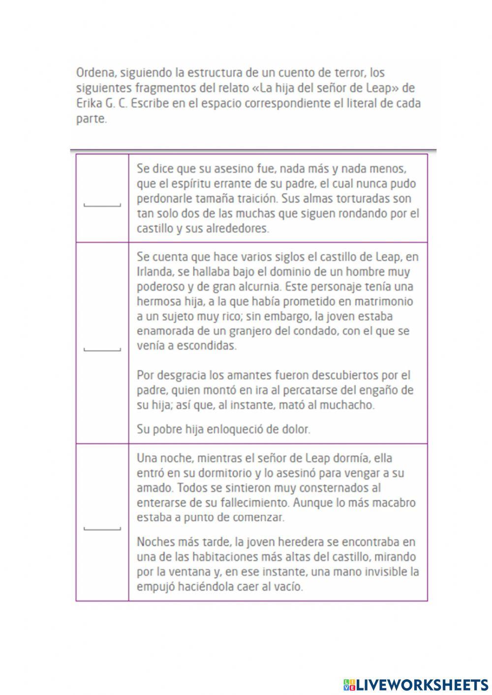 Evaluación abril lenguaje