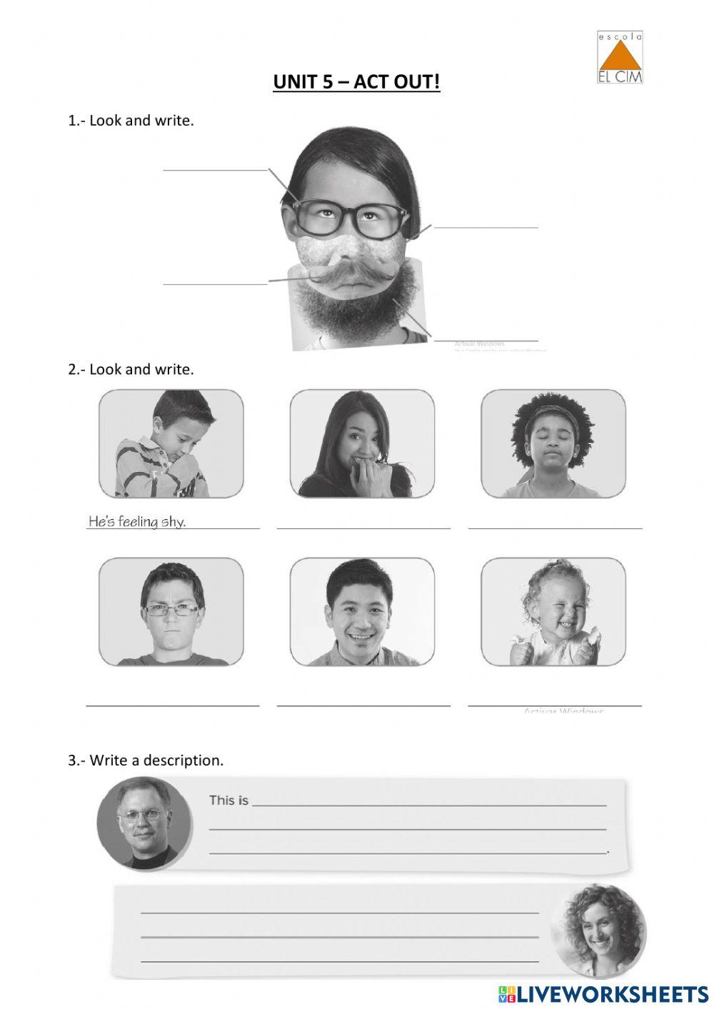 Physical description and feelings