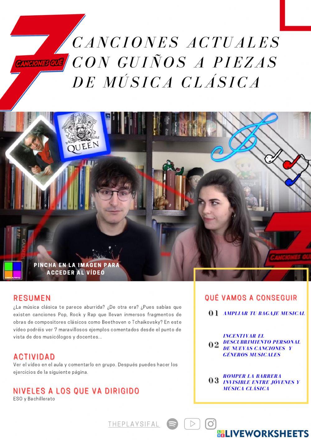 7 Canciones actuales con guiños a piezas de música clásica.