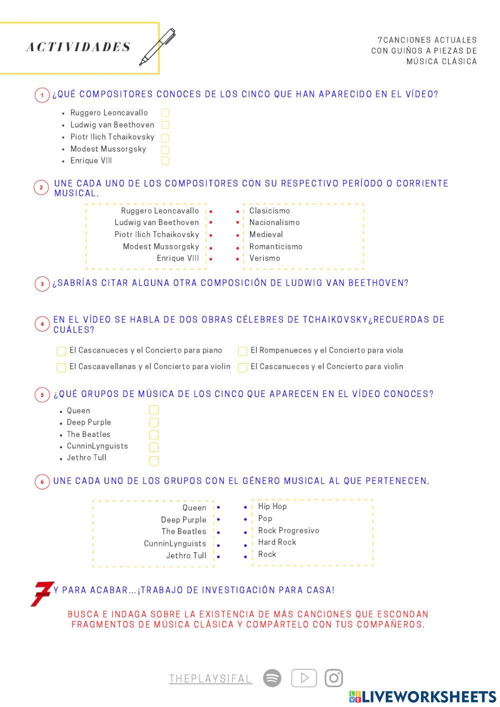 7 Canciones actuales con guiños a piezas de música clásica.