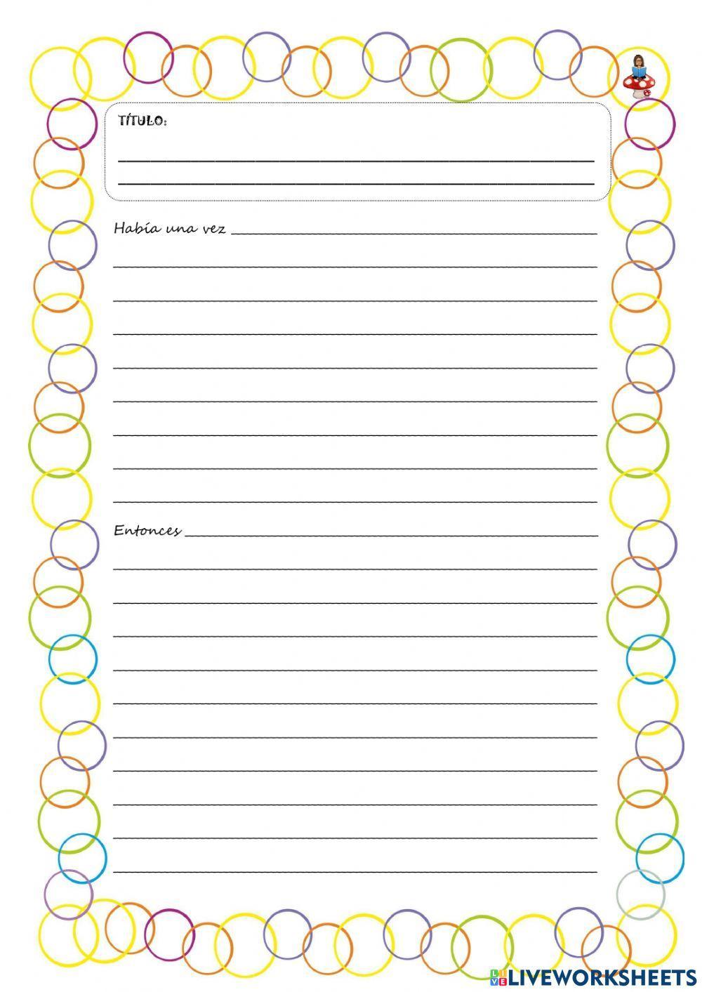 Crear cuentos - plantilla