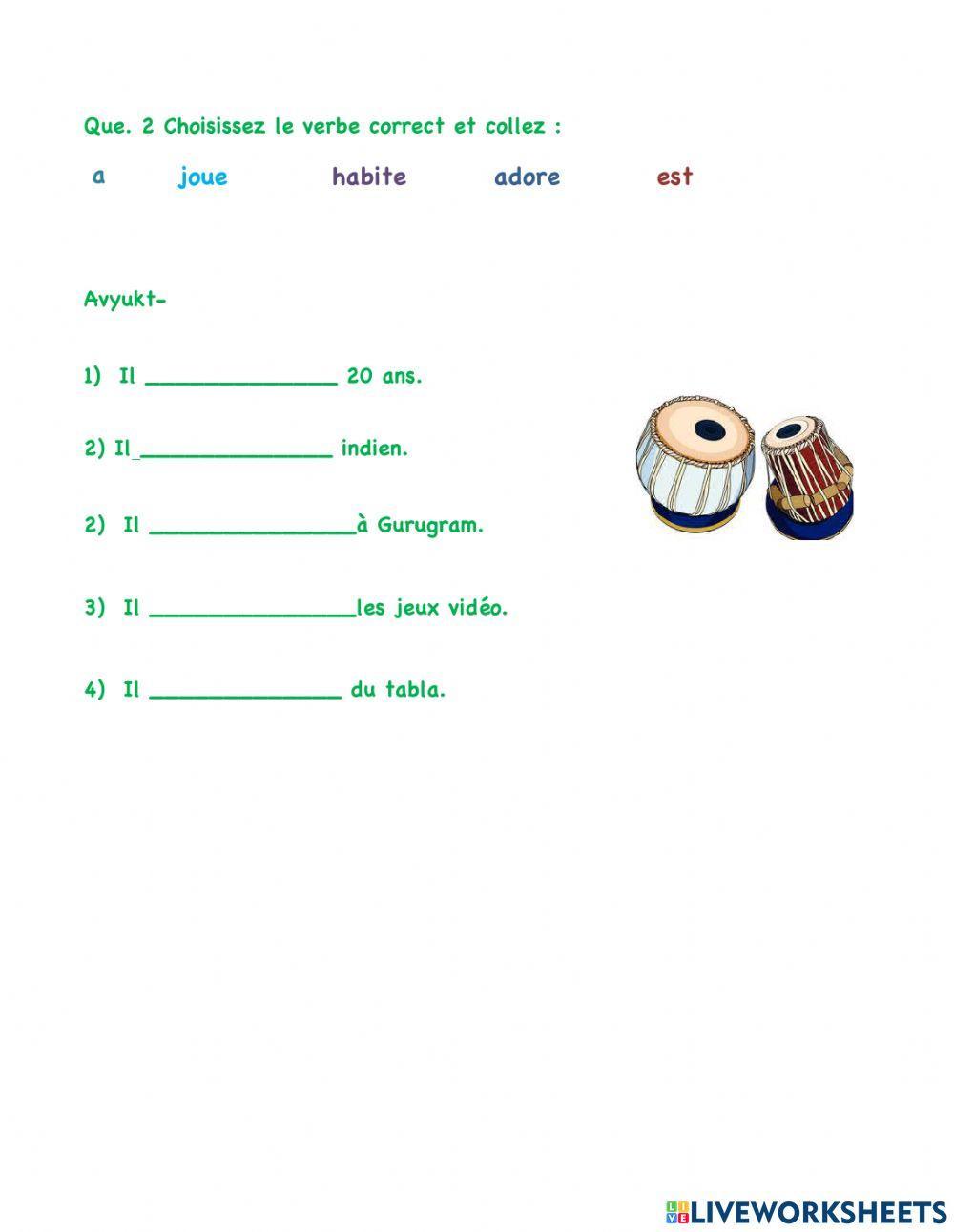 Level A1 La Comprehension Écrite