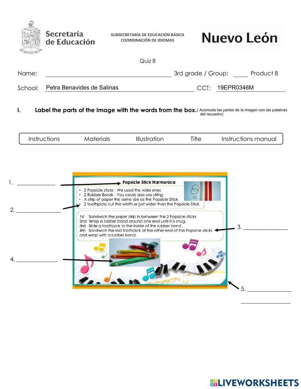 3rd Garde Quiz Unit 8