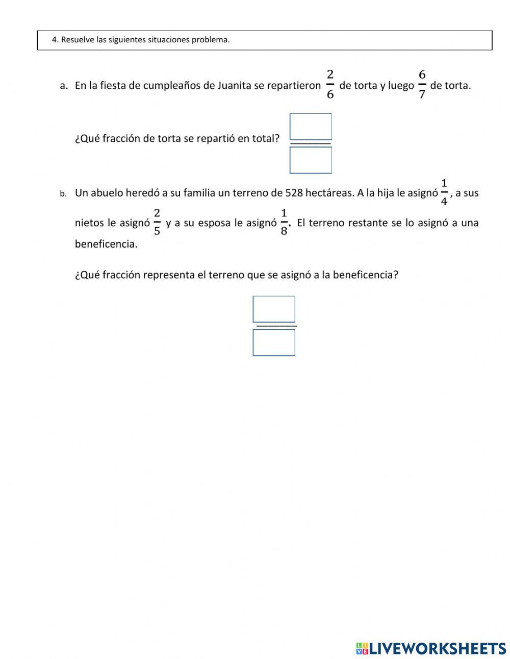 Opreaciones Aditivas en Q (Fracciones)