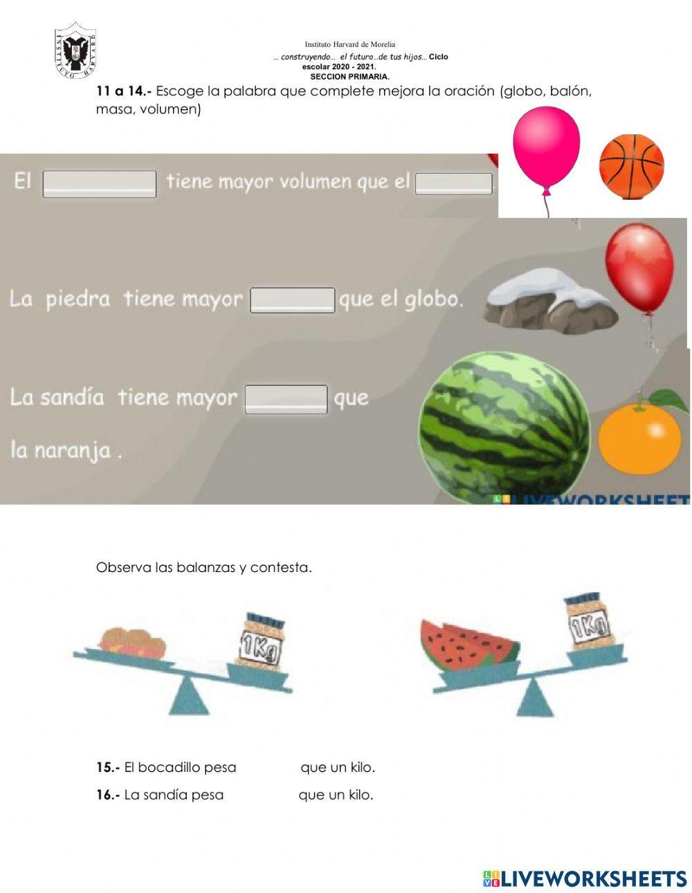Examen ciencias naturales