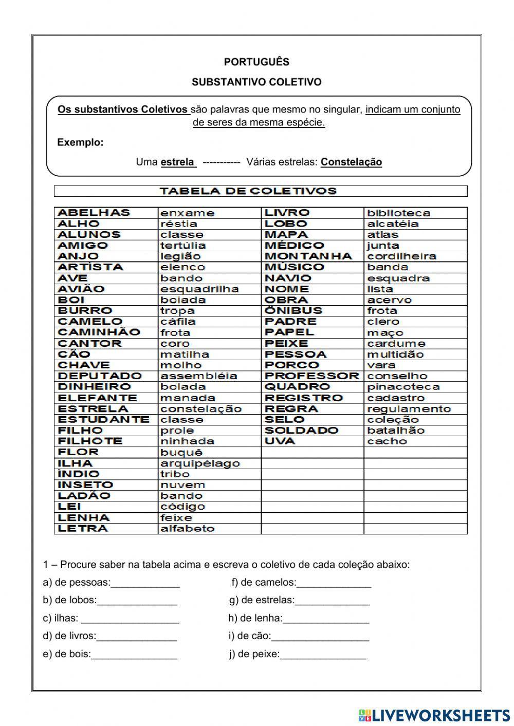 Substantivo Coletivo