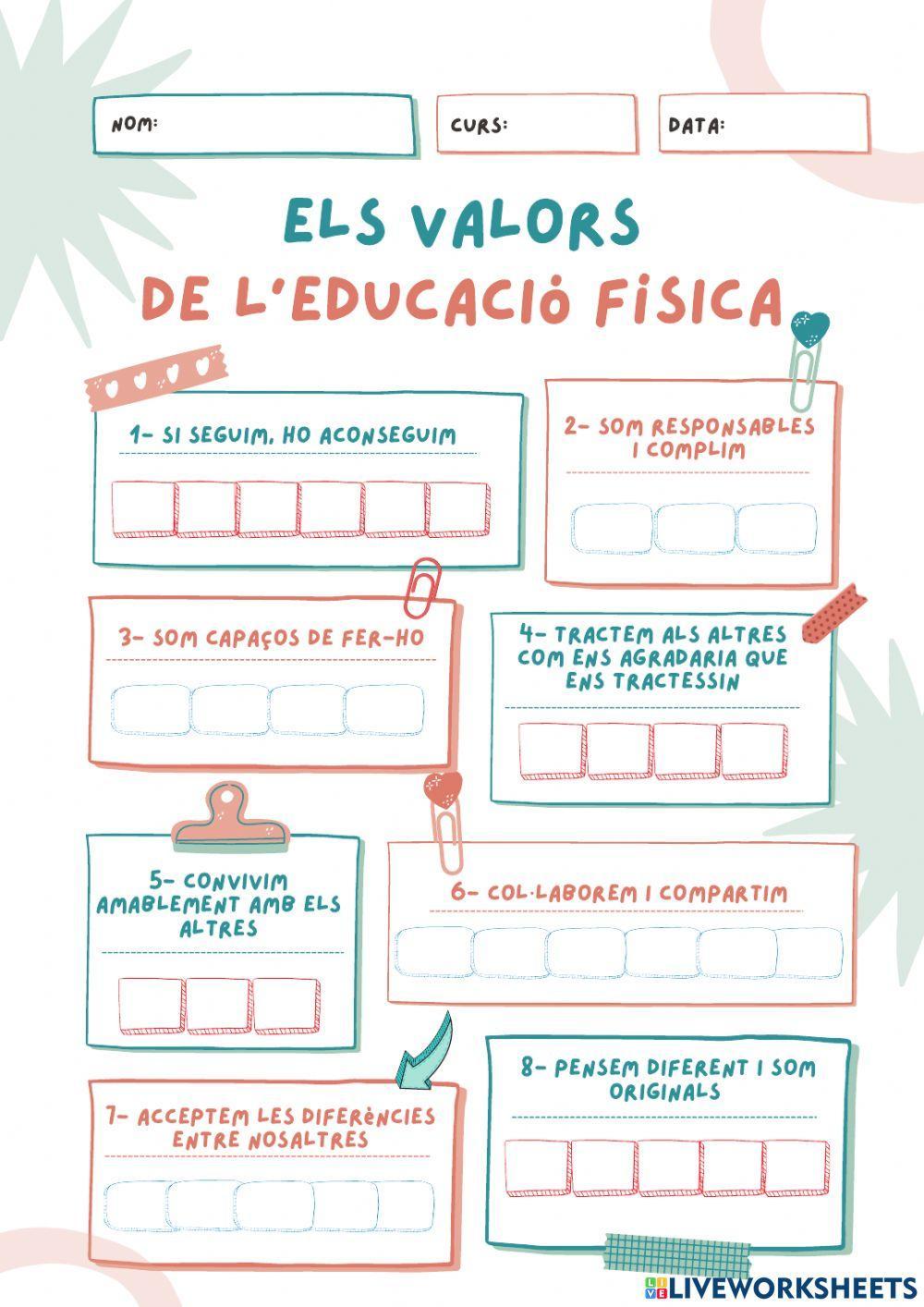 Els valors a l'educació física