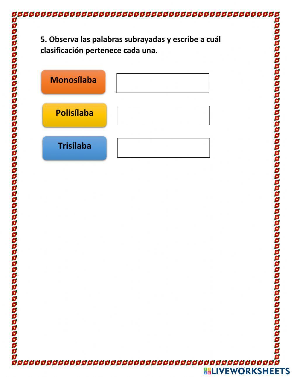 Repaso (anécdota y la sílaba)