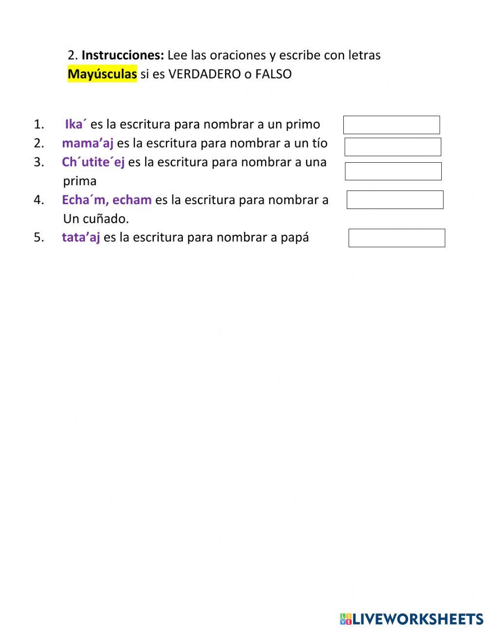 La Familia en Kaqchikel