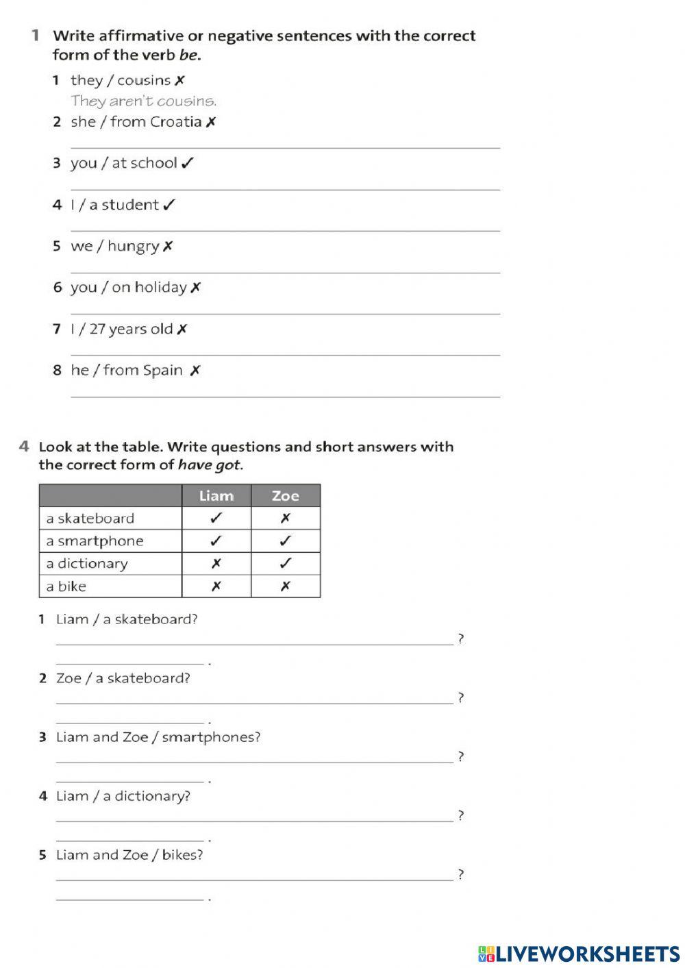 29.04.2021 Grade 6. Be and have 2.10 points.