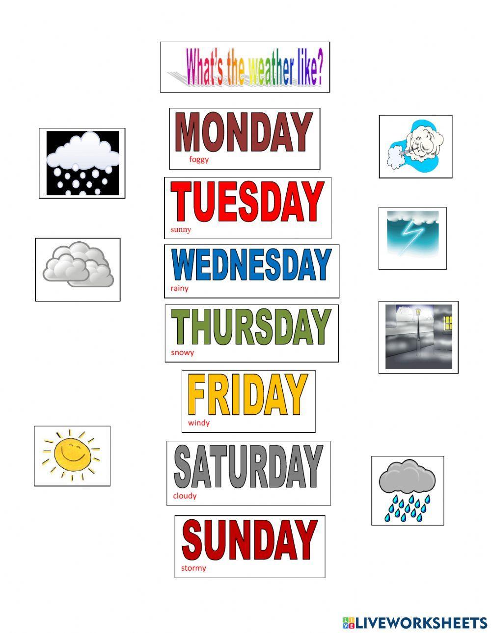 Weather and days of the week