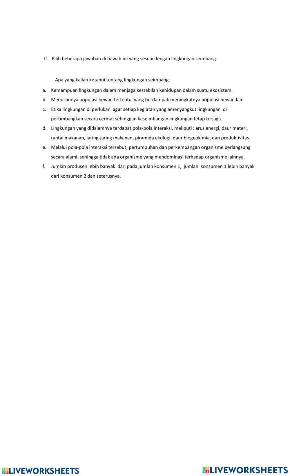 Perubahan dan pelestarian lingkungan