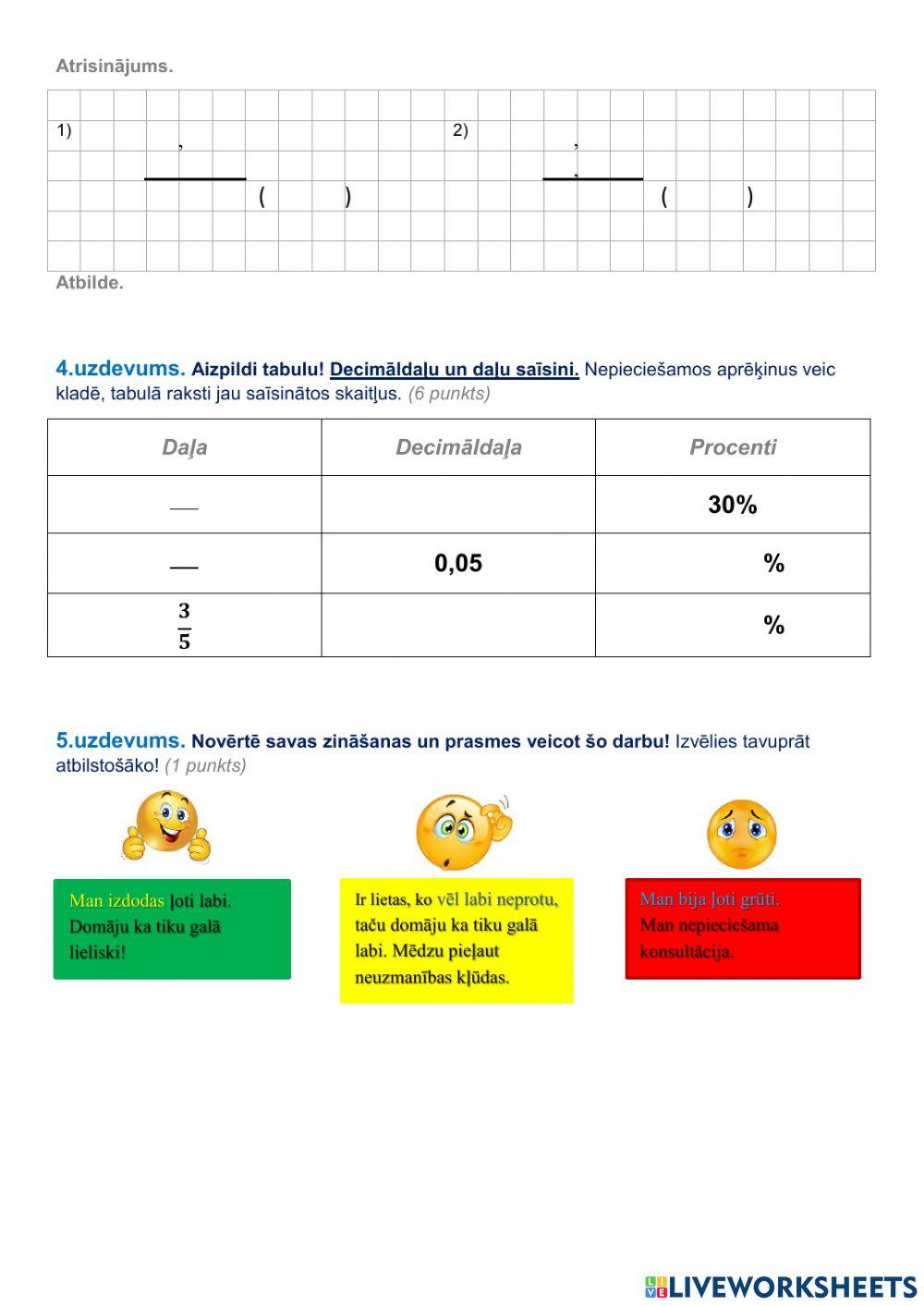 Decimāldaļu reizināšana ar veselu skaitli