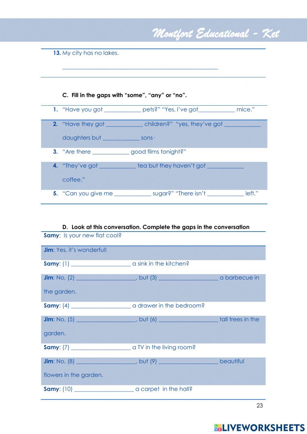 KET GRAMMAR UNIT 3.1
