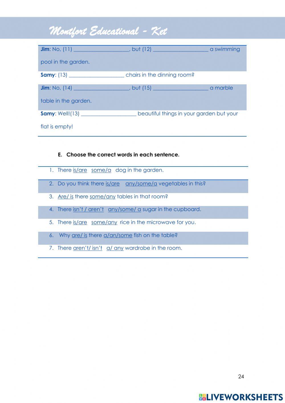 KET GRAMMAR UNIT 3.1
