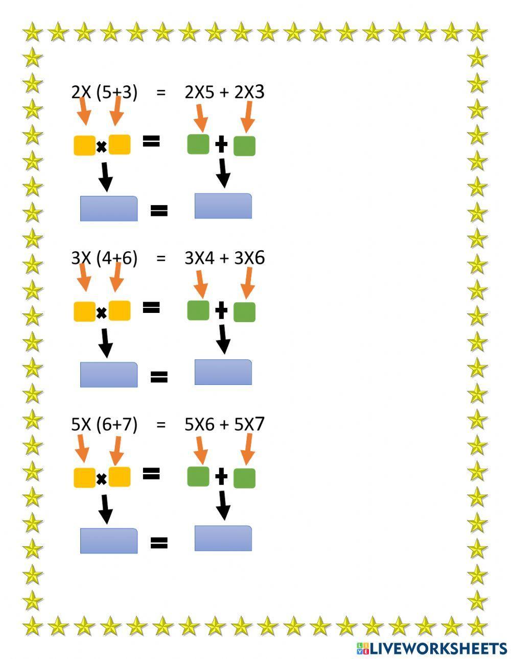 Propiedad Distributiva de la multiplicación