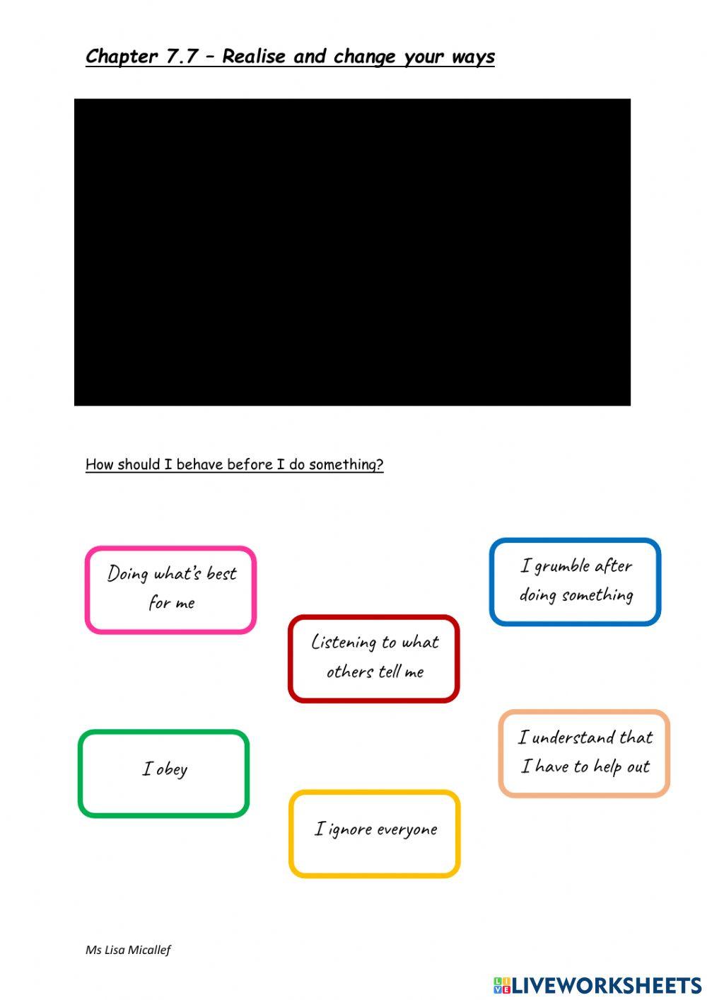 Realise and change your ways