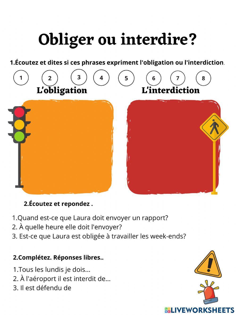 L'obligation et l'interdiction