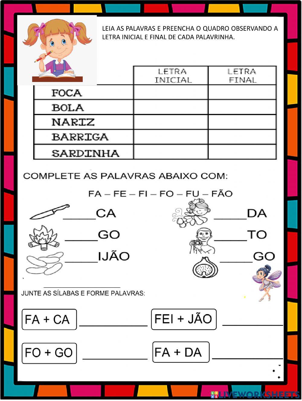 Atividade 049- poema a foca