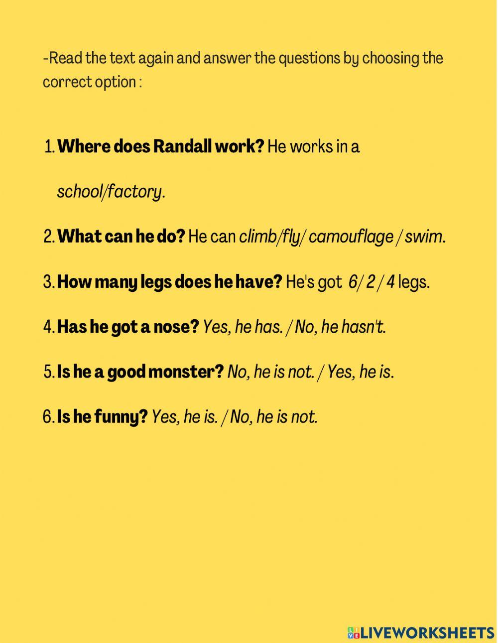 Monsters: Parts of the body