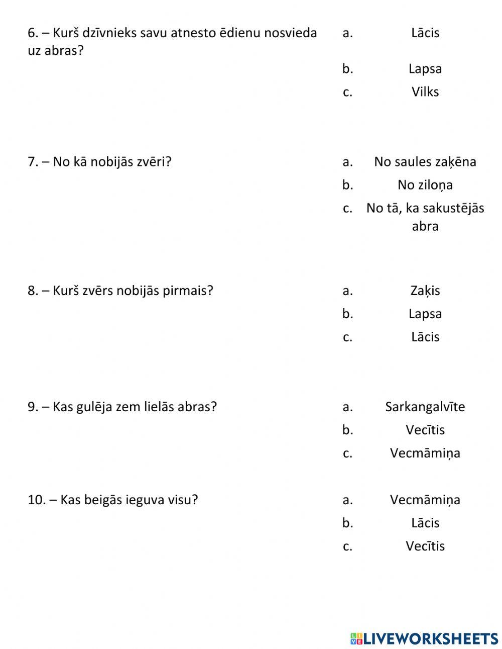 Zvēri un abru taisītājs