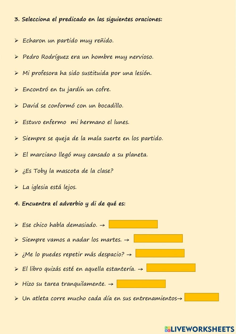 Repaso bloque v lengua