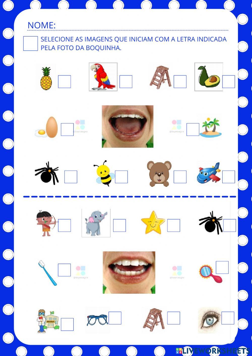 Reconhecimento das vogais- consciencia fonologica