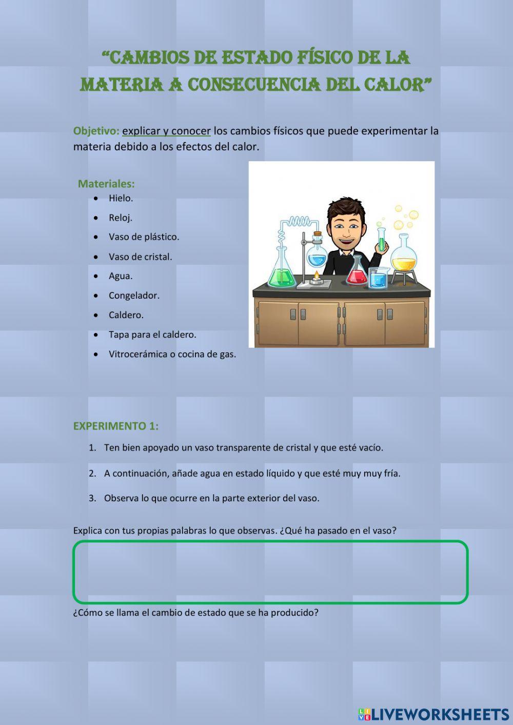 Experimentos con agua.